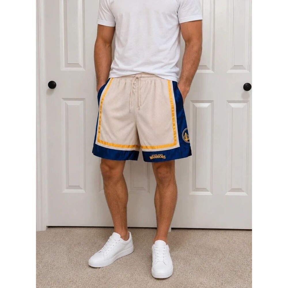 Ultra Game NBA Golden State Warriors Classic Mesh Basketball Shorts Men's Large